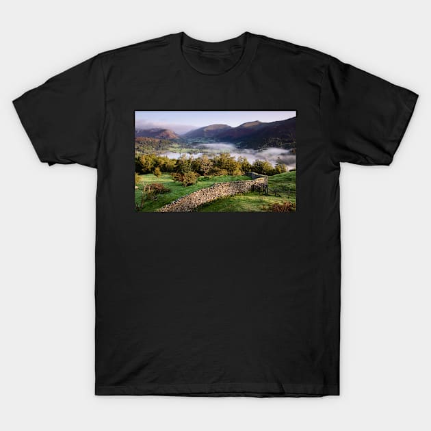 Grasmere below Red Woods T-Shirt by jldunbar